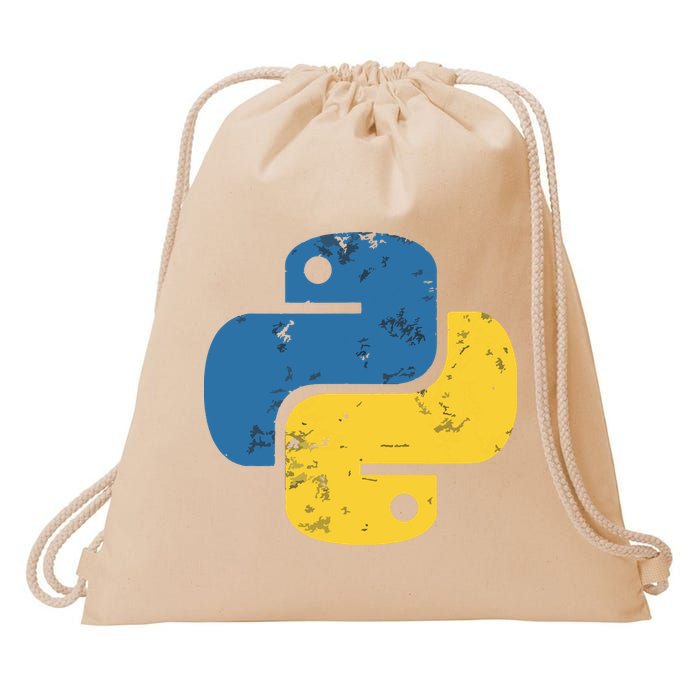 Python Programming Logo For ProgrammersPython Programming Logo For Programmers Drawstring Bag