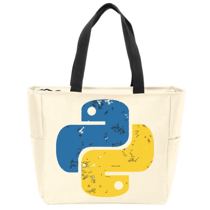 Python Programming Logo For ProgrammersPython Programming Logo For Programmers Zip Tote Bag