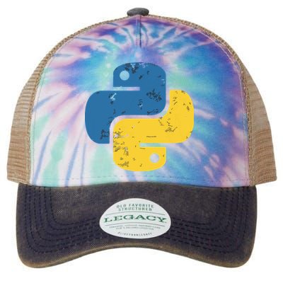 Python Programming Logo For ProgrammersPython Programming Logo For Programmers Legacy Tie Dye Trucker Hat