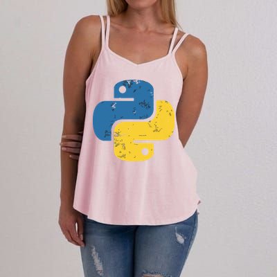 Python Programming Logo For ProgrammersPython Programming Logo For Programmers Women's Strappy Tank