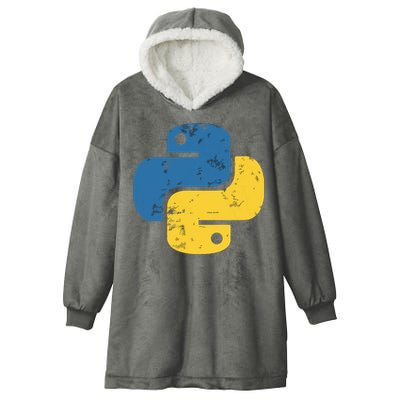 Python Programming Logo For ProgrammersPython Programming Logo For Programmers Hooded Wearable Blanket