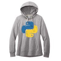 Python Programming Logo For ProgrammersPython Programming Logo For Programmers Women's Fleece Hoodie