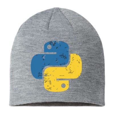 Python Programming Logo For ProgrammersPython Programming Logo For Programmers Sustainable Beanie