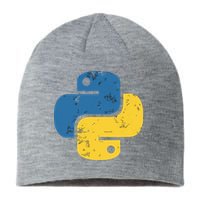 Python Programming Logo For ProgrammersPython Programming Logo For Programmers Sustainable Beanie