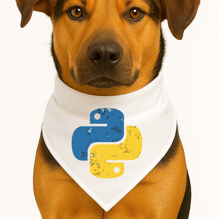 Python Programming Logo For ProgrammersPython Programming Logo For Programmers USA-Made Doggie Bandana