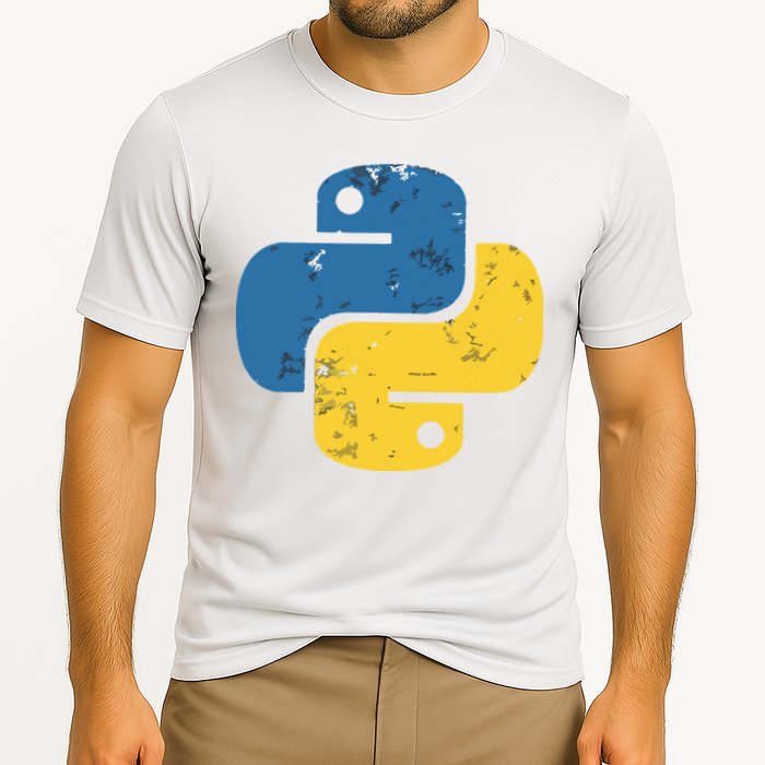 Python Programming Logo For ProgrammersPython Programming Logo For Programmers Performance Shirt