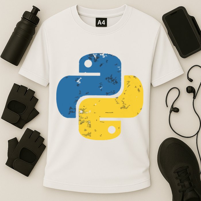 Python Programming Logo For ProgrammersPython Programming Logo For Programmers Performance Shirt