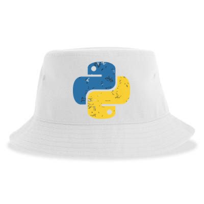 Python Programming Logo For ProgrammersPython Programming Logo For Programmers Sustainable Bucket Hat