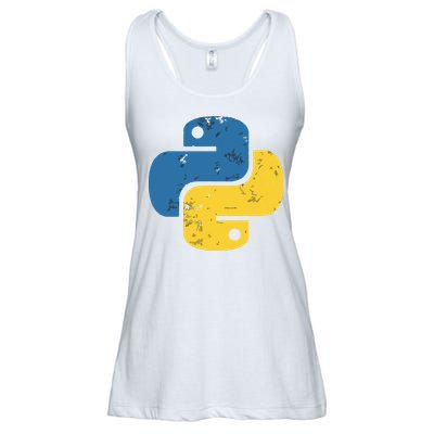 Python Programming Logo For ProgrammersPython Programming Logo For Programmers Ladies Essential Flowy Tank