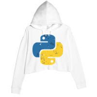 Python Programming Logo For ProgrammersPython Programming Logo For Programmers Crop Fleece Hoodie