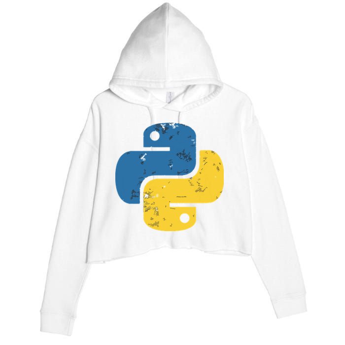 Python Programming Logo For ProgrammersPython Programming Logo For Programmers Crop Fleece Hoodie