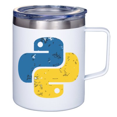 Python Programming Logo For ProgrammersPython Programming Logo For Programmers 12oz Stainless Steel Coffee Mug