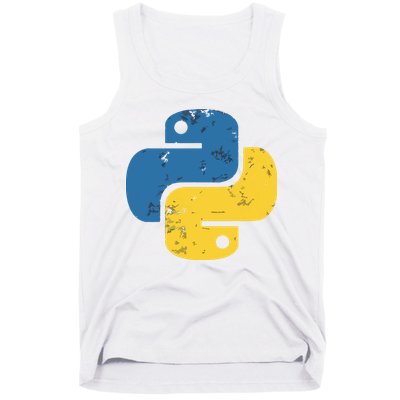 Python Programming Logo For ProgrammersPython Programming Logo For Programmers Tank Top