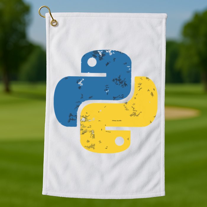Python Programming Logo For ProgrammersPython Programming Logo For Programmers Golf Towel