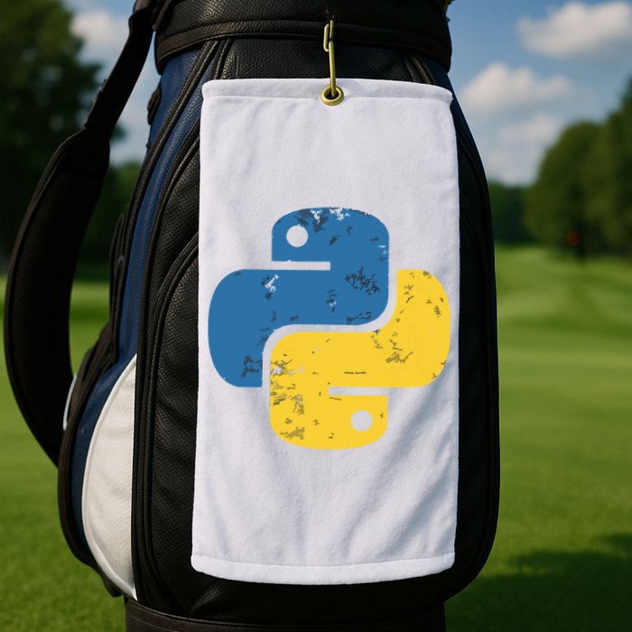 Python Programming Logo For ProgrammersPython Programming Logo For Programmers Golf Towel