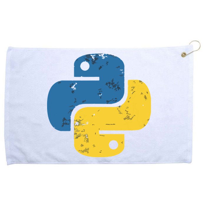 Python Programming Logo For ProgrammersPython Programming Logo For Programmers Grommeted Golf Towel