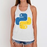 Python Programming Logo For ProgrammersPython Programming Logo For Programmers Women's Knotted Racerback Tank