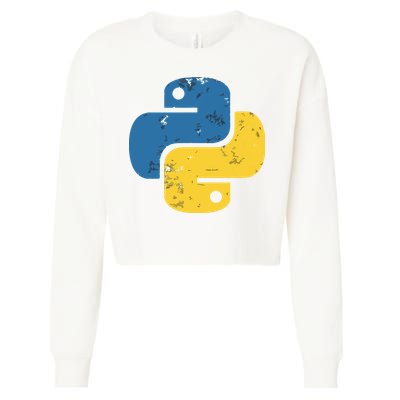 Python Programming Logo For ProgrammersPython Programming Logo For Programmers Cropped Pullover Crew