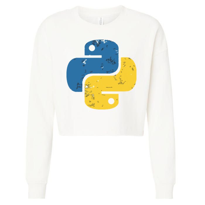 Python Programming Logo For ProgrammersPython Programming Logo For Programmers Cropped Pullover Crew