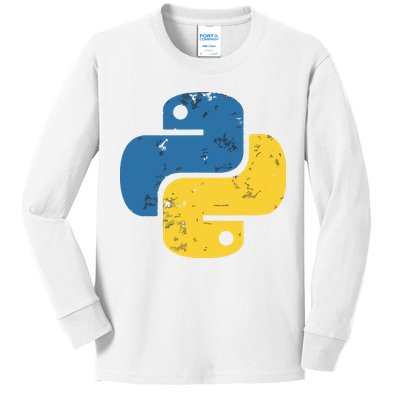 Python Programming Logo For ProgrammersPython Programming Logo For Programmers Kids Long Sleeve Shirt