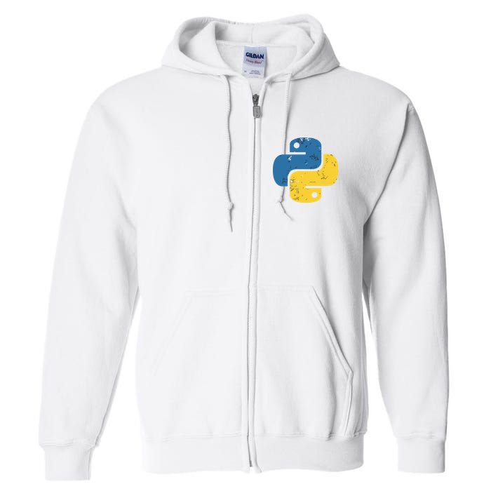 Python Programming Logo For ProgrammersPython Programming Logo For Programmers Full Zip Hoodie