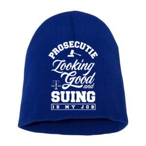 Prosecutor Paralegal Lawyer Prosecutie Gift Short Acrylic Beanie