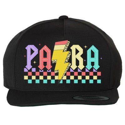 Para Pencil Lightning Paraprofessional Paras Back To School Wool Snapback Cap