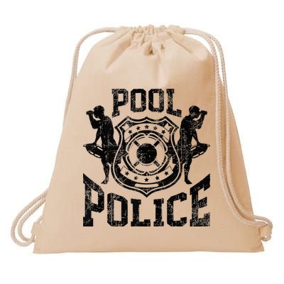 Pool Police Lifeguard Funny Pool Security Drawstring Bag