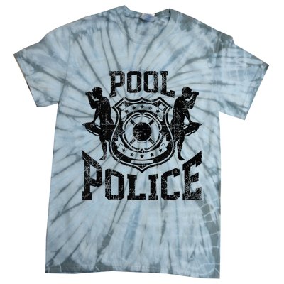 Pool Police Lifeguard Funny Pool Security Tie-Dye T-Shirt