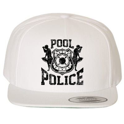 Pool Police Lifeguard Funny Pool Security Wool Snapback Cap
