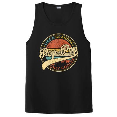 Pop Pop Like A Grandpa Only Cooler Retro Pop Pop Fathers Day PosiCharge Competitor Tank