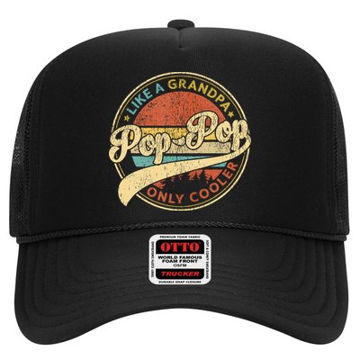 Pop Pop Like A Grandpa Only Cooler Retro Pop Pop Fathers Day Trucker Hat