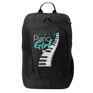 Piano Player Lover Kids Pianist Girls Piano Music City Backpack