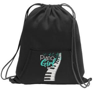 Piano Player Lover Kids Pianist Girls Piano Music Sweatshirt Cinch Pack Bag