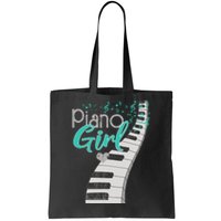 Piano Player Lover Kids Pianist Girls Piano Music Tote Bag