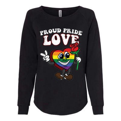 Pride Proud Love Gay Heart Lgbtq Rainbow Flag Funny Gift Womens California Wash Sweatshirt