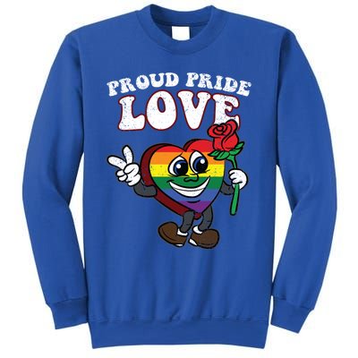 Pride Proud Love Gay Heart Lgbtq Rainbow Flag Funny Gift Sweatshirt