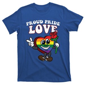 Pride Proud Love Gay Heart Lgbtq Rainbow Flag Funny Gift T-Shirt