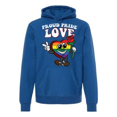 Pride Proud Love Gay Heart Lgbtq Rainbow Flag Funny Gift Premium Hoodie