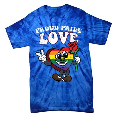 Pride Proud Love Gay Heart Lgbtq Rainbow Flag Funny Gift Tie-Dye T-Shirt