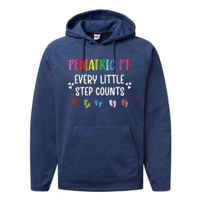 Pediatric PT Little Step Counts Pediatric Physical Therapist Performance Fleece Hoodie