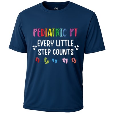 Pediatric PT Little Step Counts Pediatric Physical Therapist Cooling Performance Crew T-Shirt