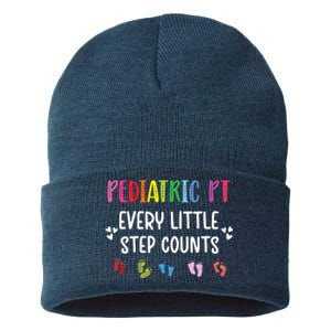 Pediatric PT Little Step Counts Pediatric Physical Therapist Sustainable Knit Beanie