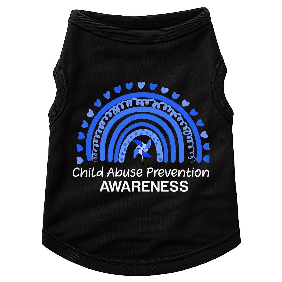 Pinwheel Peace Love Hope Child Abuse Prevention Awareness Doggie Tank