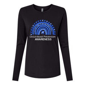 Pinwheel Peace Love Hope Child Abuse Prevention Awareness Womens Cotton Relaxed Long Sleeve T-Shirt