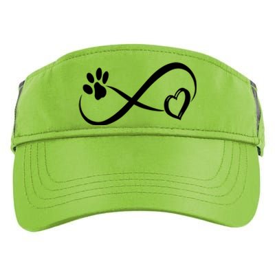 Paw Print Love Heart Funny Cool Dog Cat Mom Pet Animal Lover Adult Drive Performance Visor