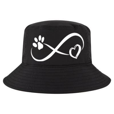 Paw Print Love Heart Funny Cool Dog Cat Mom Pet Animal Lover Cool Comfort Performance Bucket Hat