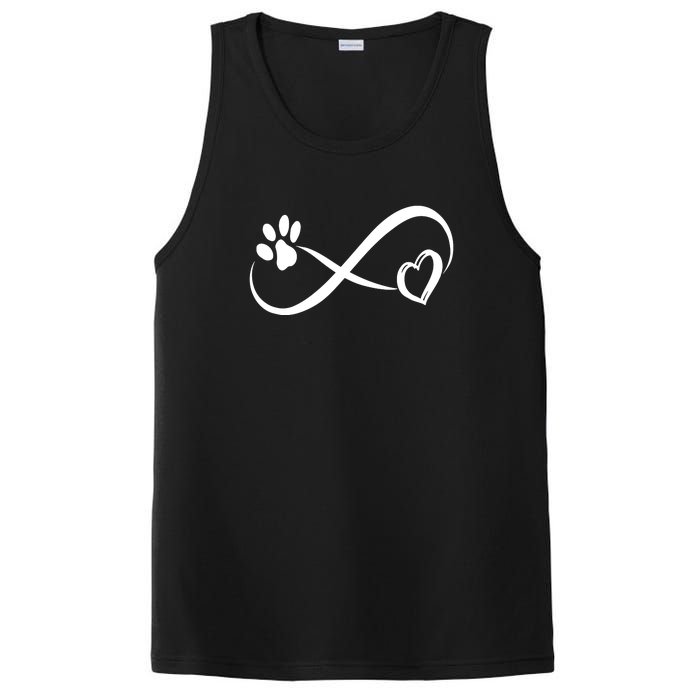 Paw Print Love Heart Funny Cool Dog Cat Mom Pet Animal Lover PosiCharge Competitor Tank