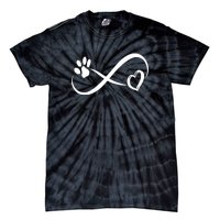 Paw Print Love Heart Funny Cool Dog Cat Mom Pet Animal Lover Tie-Dye T-Shirt