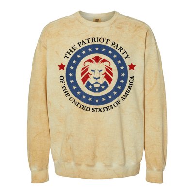 Patriot Party Lion United States 3rd Party Conservative Colorblast Crewneck Sweatshirt